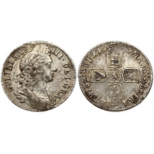 Great Britain 1 Shilling 1696 William III(1694-1702 ). Obverse: Bust of William III. Reverse: Lion at center. Silver...