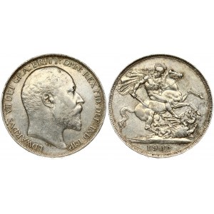 Great Britain 1 Crown 1902 Edward VII(1901-1910). Obverse: Head right. Reverse: St. George slaying the dragon...