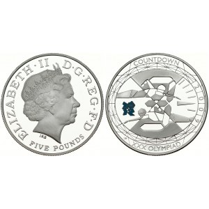 Great Britain 5 Pounds 2009 Countdown to the 2010 London Olympics. Elizabeth II(1952-). Obverse: Bust right. Reverse...