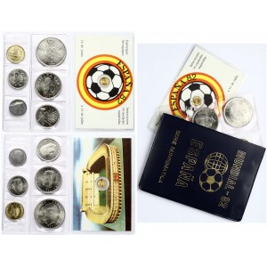 Spain 1-100 Pesetas 1980 Football Mundial 1982 Coins SET. Juan Carlos I(1975-2014). Obverse: Head left. Reverse...