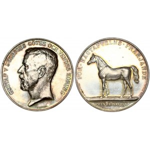 Sweden Medal  ND (1907-1950) Horse Breeding. Gustaf V (1907-1950); A. Lindberg; For the Promotion of Horse Breeding...