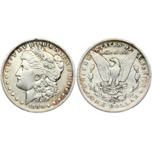 USA 1 Dollar 1890 O 'Morgan Dollar' New Orleans. Averse: Liberty head; facing left. Lettering: E·PLURIBUS·UNUM LIBERTY...