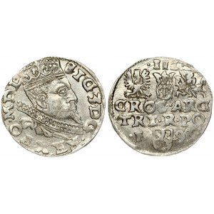 Poland 3 Groszy 1599 Wschowa Sigismund III Vasa (1587-1632). Obverse: Crowned bust right. Reverse: Value; divided date...