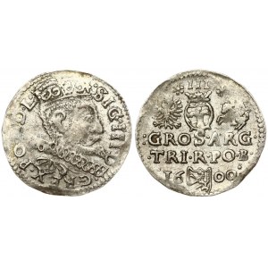 Poland 3 Groszy 1600 Bydgoszcz Sigismund III Vasa (1587-1632). Obverse: Crowned bust right. Reverse: Value...
