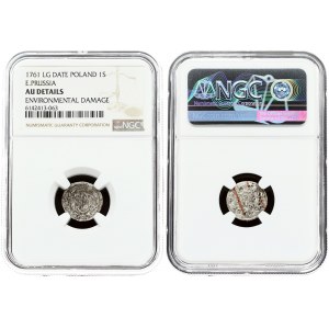 Russia For Prussia 1 Solidus 1761 Elizabeth (1741-1762). Obverse: Crowned script EP monogram in laurel wreath. Reverse...