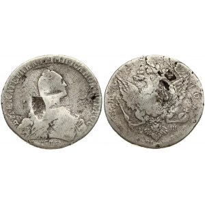 Russia 1 Poltina 176? СПБ-АШ St. Petersburg. Catherine II (1762-1796). Obverse: Crowned bust right. Reverse...