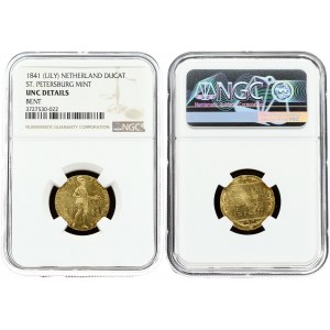 Netherlands 1 Ducat 1841 St Petersburg Mint. Imitating a gold Ducat of Willem II Rare Russia 1 Ducat 1841...