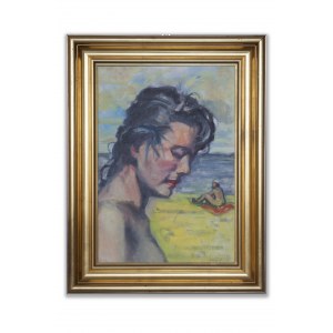 Roman Wilkosz (1895-1967), Dziewczyna na plaży