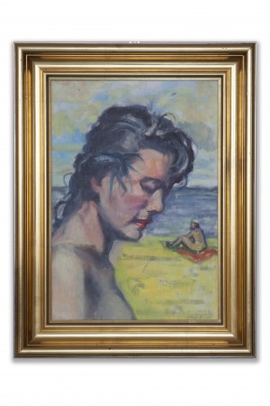 Roman Wilkosz (1895-1967), Dziewczyna na plaży