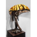 Bursztynowa lampa Tiffany Flying Lady
