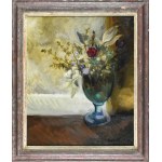 Leopold LEVY (1882-1966), Kwiaty w szklanym wazonie, 1930