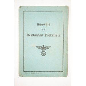 [SZAMOTUŁY] AUSWEIS DER Deutschen Volksliste - Dokument dla Volksdeutscha, [kobiety], 1941r., RZADKIE