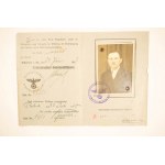 PRAWO JAZDY [1937r.] - Führerschein , dokument ze zdjęciem