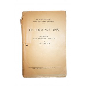 WIŚNIEWSKI J. - Historyczny opis kościołów, miast, zabytków i pamiątek w Olkuskiem, MARJÓWKA OPOCZ. 1935r.