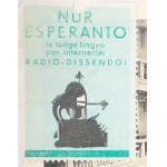 Zestaw 5 pocztówek / kart pocztowych z opisem i tekstem (rękopis) w języku esperanto oraz znaczkami zachęcającymi do używania tego języka [przed 1939r.]