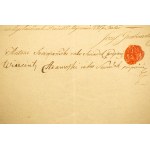 [JÓZEF GRABOWSKI] PLENIPOTENCJA z dnia 15 stycznia 1817 roku, język polski, pieczęć lakowa