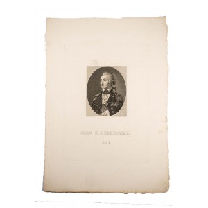 [MIEDZIORYT XIXw.] Adam X. Czartoryski, rys. F.K. Prek, rytował A. Tepplar, 27 x 38,5cm, 1830-1833r., RZADKIE