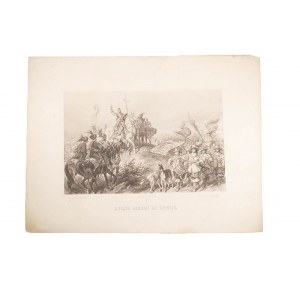 HELIOGRAWIURA Książe Jeremi na mogile, malował Juliusz Kossak, fotodruk E. Trzemeskiego