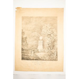 [LITOGRAFIA XIXw.] Pomnik Kościuszki w Zuchwilu pod Solurą, [1824r.] Zygmunt Vögel w Warszawie