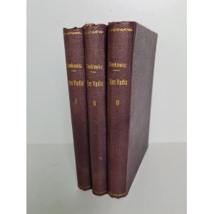 SIENKIEWICZ Henryk - QUO VADIS Volume I-III Wyd.1900
