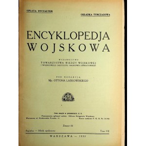 ENCYKLOPÉDIA WOJSKOWA Zeszyt 66 Zväzok VII (Sapieha - Spaľovací motor)