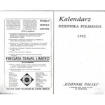 POLISH JOURNAL CALENDAR 1992