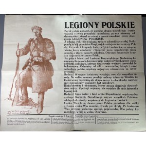 POLNISCHE LEGIONEN - REKRUTIERUNGSPLAKAT FÜR DIE POLNISCHEN LEGIONEN - SEHR SELTEN - AUSGEZEICHNETER ZUSTAND