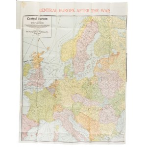 CENTRAL EUROPE AFTER THE WAR. Victory Map of New Central Europe. Reconstructed Countries and Newly Formed Nation. Wydawca: The Geographical Publishing, Chicago Illinois 1919 r.