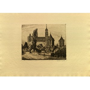 MALBORK - HELLINGRATH Berthold. Teka zawierająca 5 widoków zamku w Malborku, autorstwa Bertholda Hellingratha.