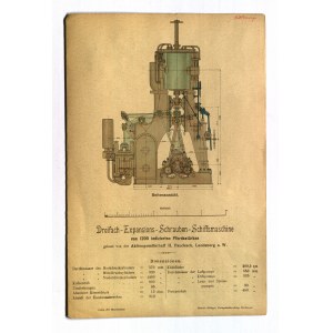 GORZÓW WIELKOPOLSKI. Reklama spółki akcyjnej H. Pauckscha z Gorzowa Wlkp. produkującej maszyny parowe. Folder zawiera 7 modeli maszyn w 12 planach.