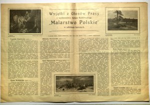 KULIKOWSKI Stefan - MALARSTWO. Prospekt reklamowy wydawnictwa „Malarstwo polskie w odbitkach barwnych” Stefana Kulikowskiego z kwietnia 1917 r.