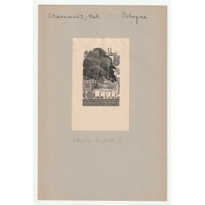 UKRAINA. Ekslibris prałata Antoniego Około-Kułaka (1883-1940), wykon. Nil Chasewycz