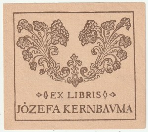 WARSZAWA. Ekslibris Józefa Kernbauma (1856-1939), wykon. Jadwiga Handelsman
