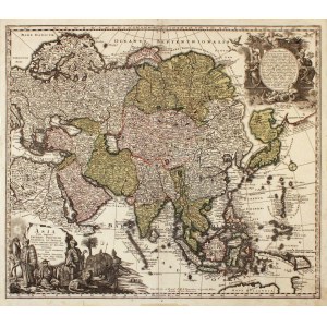 AZJA. Mapa Azji, Matthäus Seutter