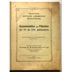 HIRSCH Jacob. Katalog aukcyjny (nr XXIII) poświęcony zbiorowi Arthura Löbbecke z Brandenburgii. Aukcja odbyła się 26 XI 1908 r. w Monachium.