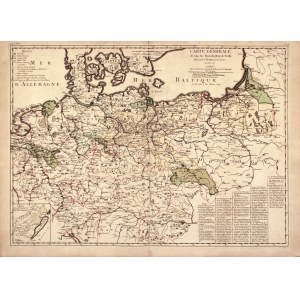 MAŁA LITWA, POLSKA, KRÓLESTWO PRUS. Mapa Królestwa Prus i ziem polskich; Georges Louis Le Rouge