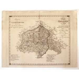 MAPA POWIATÓW GALICJI ZACHODNIEJ. Mapa powiatów końskiego, radomskiego, józefowskiego i opatowskiego Galicji Zachodniej