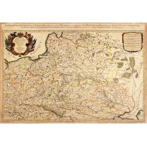 POLSKA, LITWA. Mapa Polski i Litwy; G. Sanson, A.H. Jaillot,