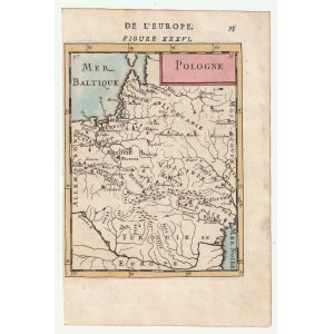 POLSKA, LITWA. Mapa Polski i Litwy; A.M. Mallet