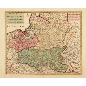 POLSKA, LITWA. Mapa ziem polskich; Isaac Tirion, J. Keyser