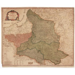 POLSKA, LITWA. Mapa ziem polskich i Litwy, stworzona na potrzeby austriackiej administracji zaborczej, inwentaryzująca tereny zajęte po rozbiorach; F.J.J. von Reilly
