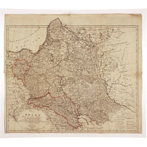POLSKA, LITWA. Mapa Polski i Litwy po Kongresie Wiedeńskim; Karl J. Kipferling