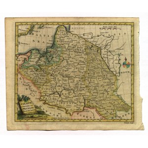 POLSKA, LITWA, PRUSY. Mapa Polski, Litwy i Prus po I rozbiorze; T. Conder