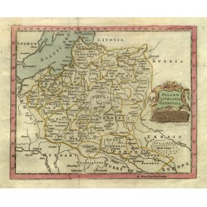 POLSKA, LITWA, PRUSY, UKRAINA. Przedrozbiorowa mapa Polski, Litwy, Prus i Ukrainy; T. Jefferys, T. Salmon