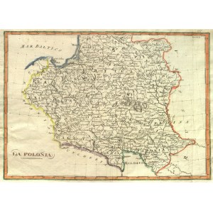 POLSKA, LITWA, UKRAINA. Przedrozbiorowa mapa ziem polskich, Litwy i Ukrainy; Carlo Pazzini, Bartolomeo Borghi