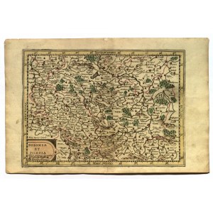 POLSKA, ŚLĄSK. Mapa ziem polskich i Śląska; Gerard Mercator, Petrus Kaerius