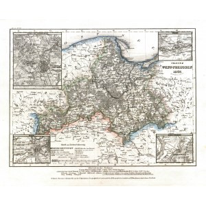 PRUSY ZACHODNIE. Mapa Prowincji Prusy Zachodnie w 1847 r.; por. Renner