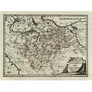 SIERADZ, ŁĘCZYCA, RAWA. Mapa woj. sieradzkiego, łęczyckiego i rawskiego; F.J.J. von Reilly