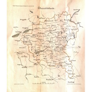 WIELKIE KSIĘSTWO POZNAŃSKIE, WIELKOPOLSKA. Mapa Wielkiego Księstwa Poznańskiego w 1848 r.; Wiosna Ludów