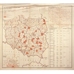 POLSKA. Administracyjna mapa Polski z zaznaczonym podziałem na województwa; H. Hinkel, R. Breyer